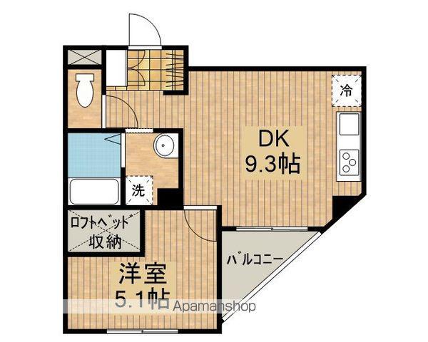 シグナス(1LDK/4階)の間取り写真