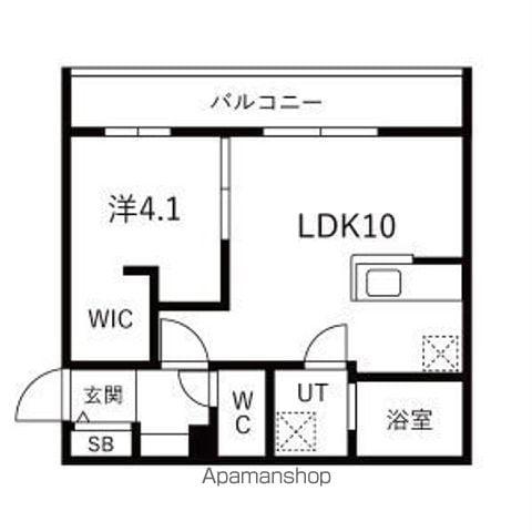 ASTER FLAX ASABUアステール フラックス アサブ(1LDK/2階)の間取り写真