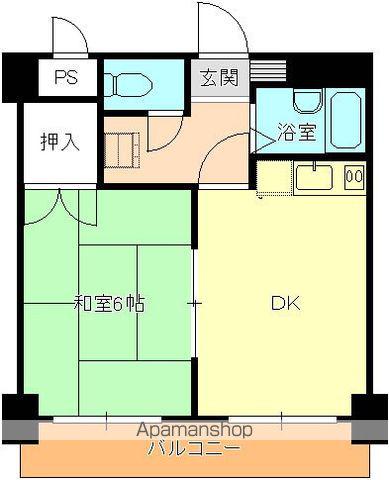 グレース毛利(1DK/3階)の間取り写真