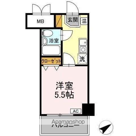 コンフォール小泉(1K/2階)の間取り写真