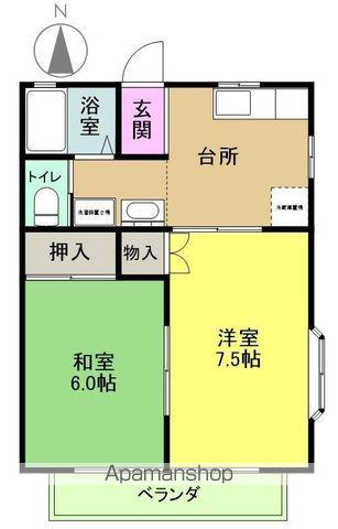 メゾンシーバス2(2K/2階)の間取り写真