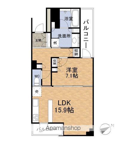 シンフォニアタワーコート福井(1LDK/9階)の間取り写真