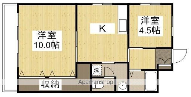 コーポ青山(2K/2階)の間取り写真