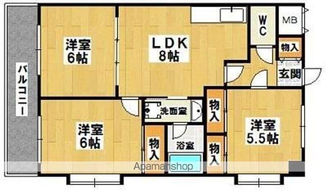 第23川崎ビル(2LDK/2階)の間取り写真