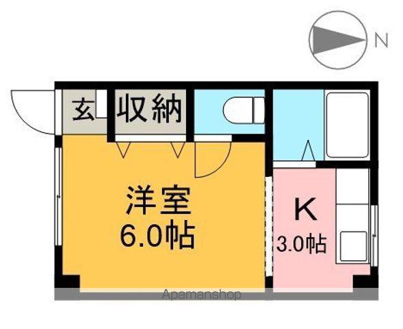 ひまわりハイツ(1K/3階)の間取り写真