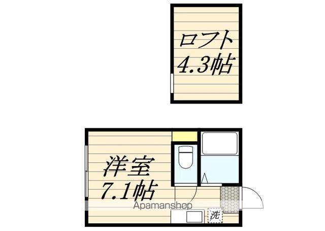 ヒルズ保土ヶ谷(ワンルーム/2階)の間取り写真