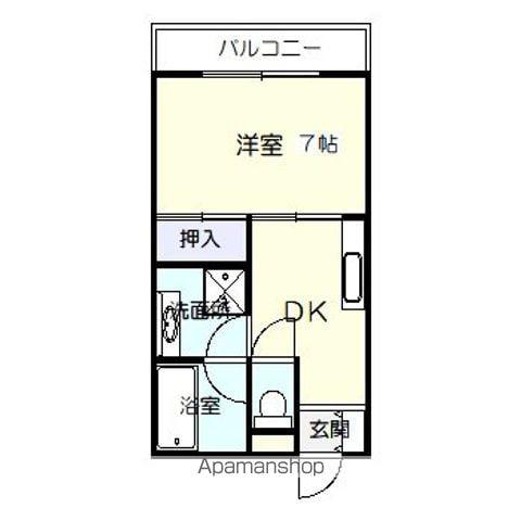 コスモアージュ後藤(1K/1階)の間取り写真