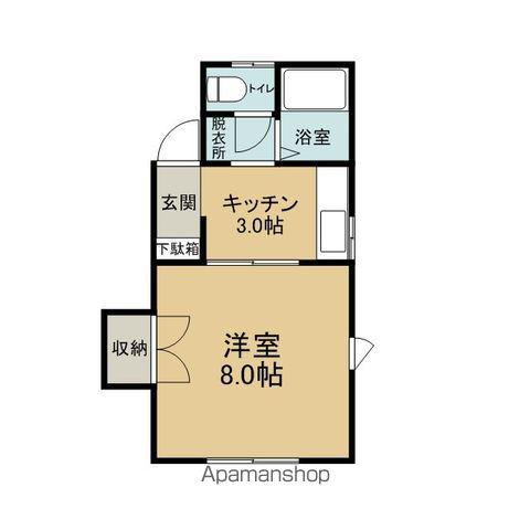 リコスⅠ(1K/1階)の間取り写真