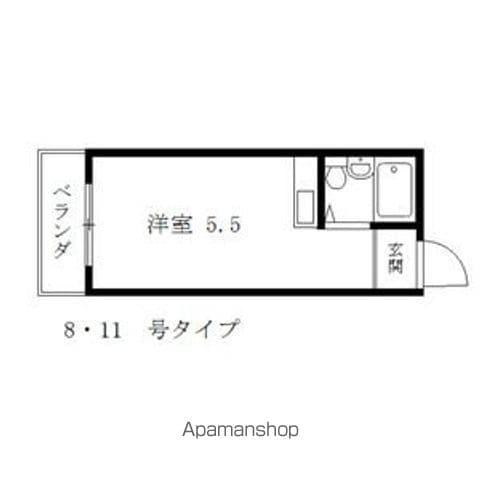 カルム加賀屋(ワンルーム/4階)の間取り写真