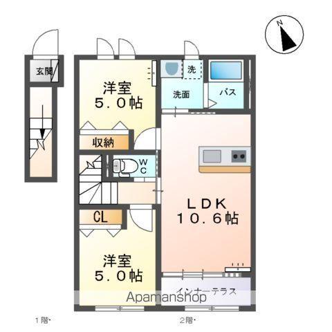 オネット(2LDK/2階)の間取り写真
