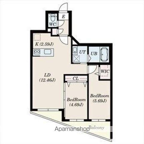 DIORE RESIDENCE SAPPORO(2LDK/2階)の間取り写真