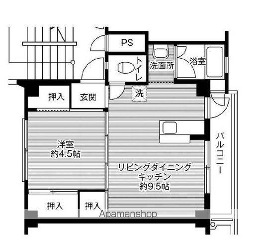 ビレッジハウス若松 1号棟(1LDK/5階)の間取り写真