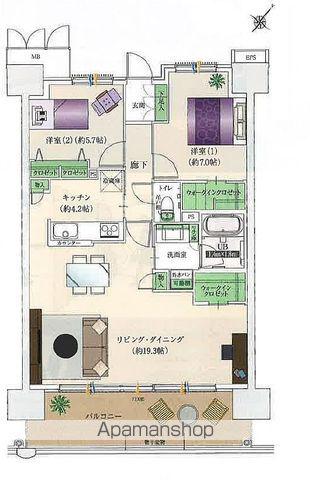 ポレスター北上レジデンス902(2LDK/9階)の間取り写真