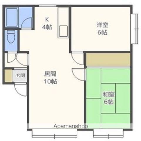 沼田第1マンション(2LDK/1階)の間取り写真