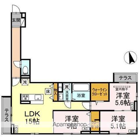 セレスティア下石神井(3LDK/1階)の間取り写真
