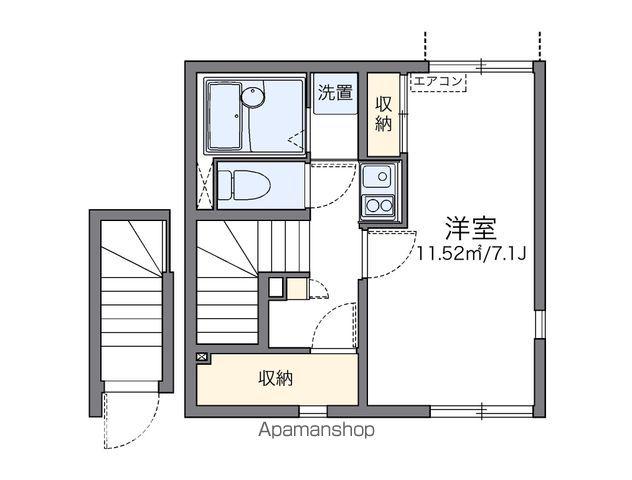 レオネクスト向島(1K/2階)の間取り写真