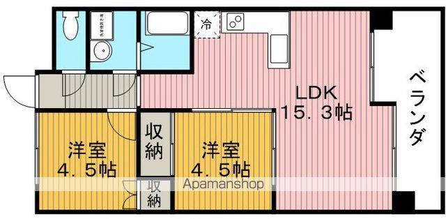 サンハイツ木多(2LDK/2階)の間取り写真