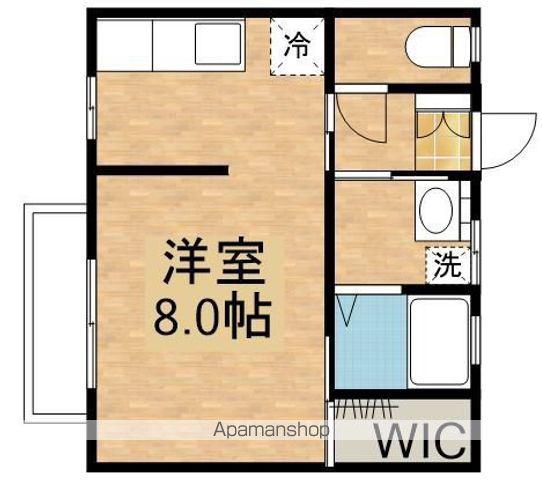 サンティーヌ白水(1K/2階)の間取り写真