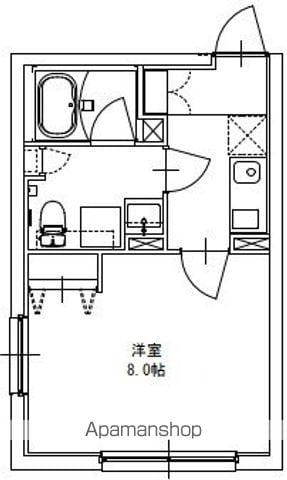 BARK LANE KAMINOGE(1K/1階)の間取り写真