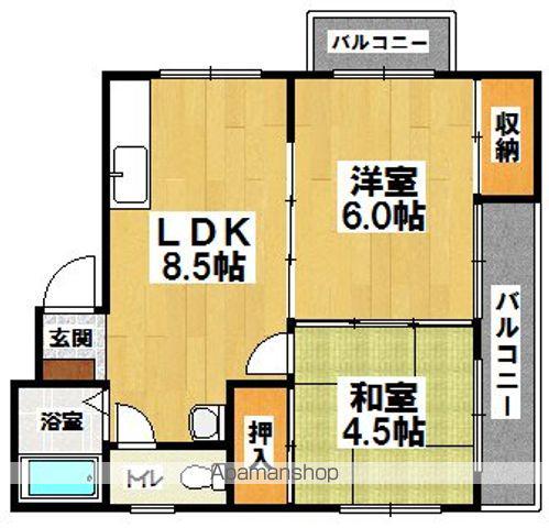 JSC高石(2LDK/5階)の間取り写真