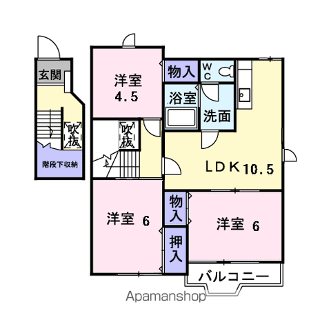 エクセレンテグリシーナⅠ(3LDK/2階)の間取り写真