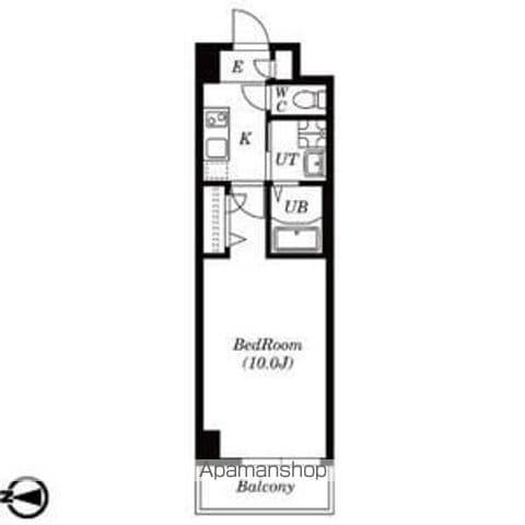 ファーニッシュ山王(1K/2階)の間取り写真