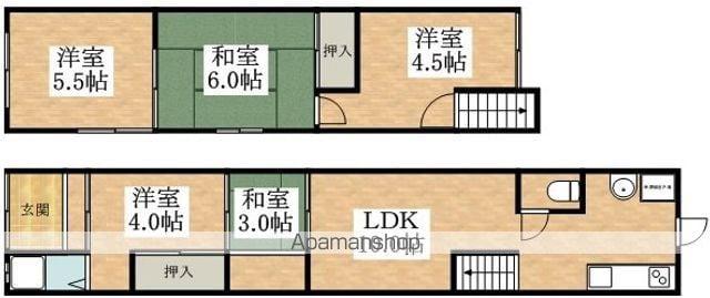 阪南町6丁目貸家(5LDK)の間取り写真