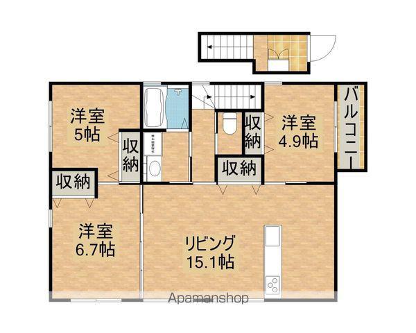 日豊本線 宮崎神宮駅 徒歩11分 2階建 築8年(3LDK/2階)の間取り写真