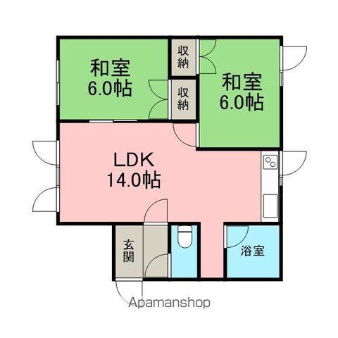 メゾンド25(2LDK/1階)の間取り写真