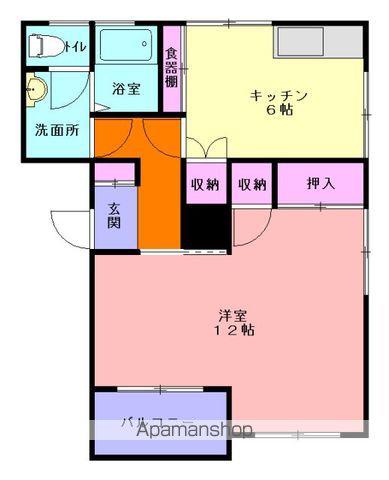 コーポビギン(1DK/2階)の間取り写真
