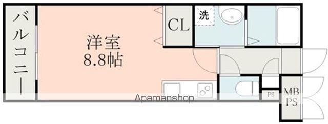 PLUS(ワンルーム/1階)の間取り写真