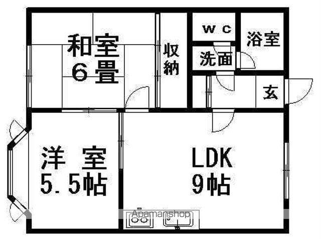 オーシャンビレッジ真栄(2DK/3階)の間取り写真