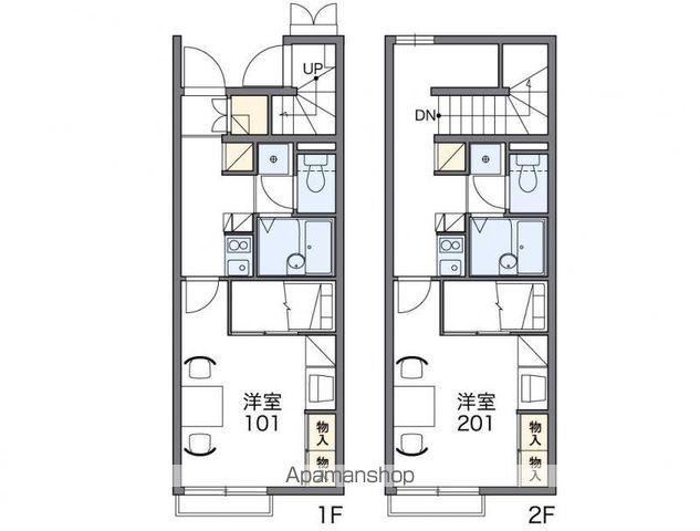 レオパレスグレイス木太(1K/2階)の間取り写真
