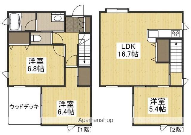 赤穂線 西川原駅 徒歩11分 2階建 築15年(3LDK)の間取り写真