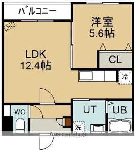 EARENDEL港町(1LDK/1階)の間取り写真