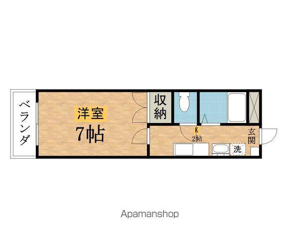 ハイムサニーキャビンアネックス(ワンルーム/1階)の間取り写真