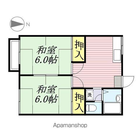 ベルゾーネ小林(2DK/2階)の間取り写真