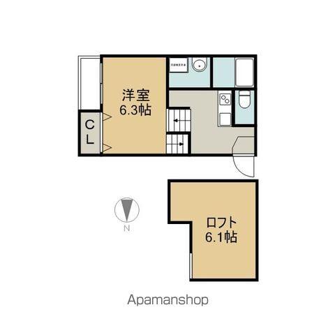 AIR DE VIVRE(1K/1階)の間取り写真