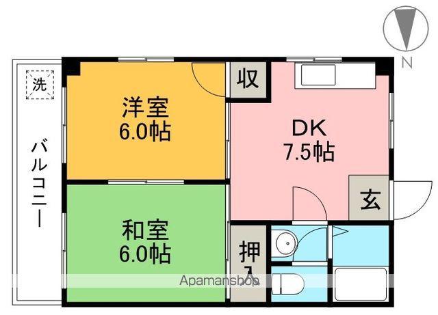 センターハウスはりまや(2DK/5階)の間取り写真