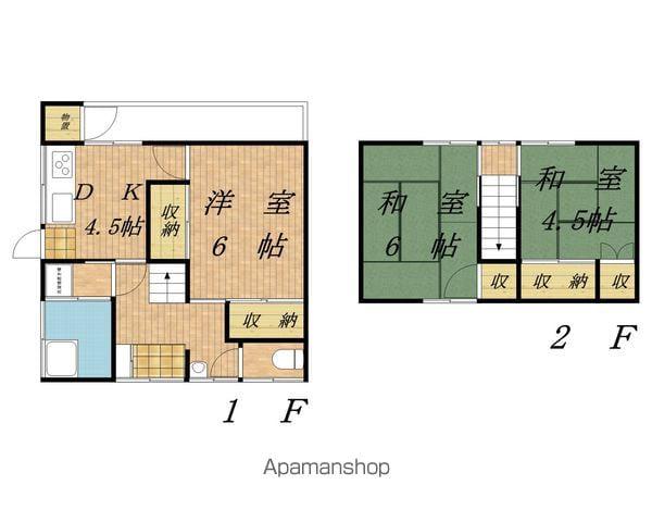 水神町青山ハイツ(3DK/2階)の間取り写真