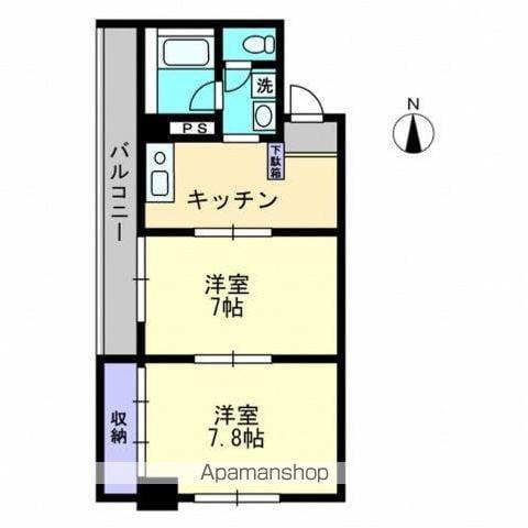 エステート石田Ⅰ(2K/3階)の間取り写真