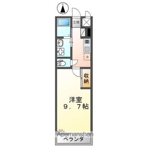 サンウイング(1K/2階)の間取り写真