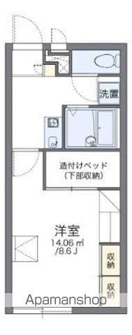 レオパレス秋桜(1K/1階)の間取り写真