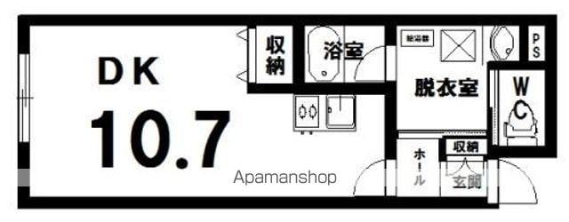 BENIRⅡ(ワンルーム/2階)の間取り写真