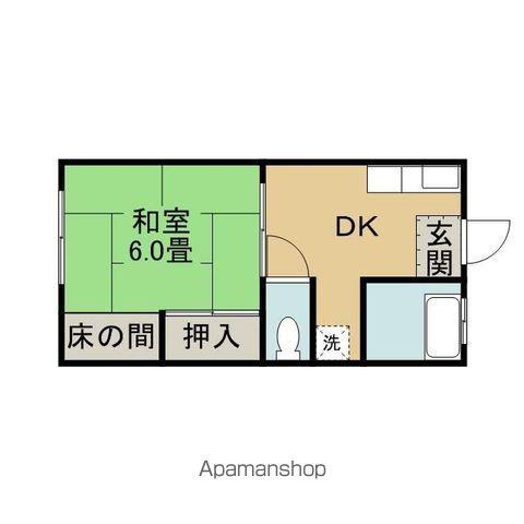 ワイズハイツ(1DK/2階)の間取り写真