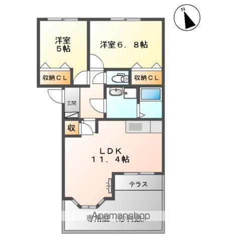 マリアージュⅠ(2LDK/1階)の間取り写真