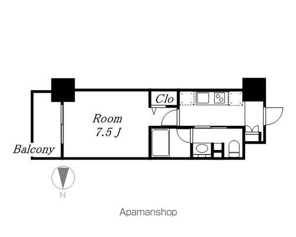 パークアクシス名古屋山王橋(1K/4階)の間取り写真