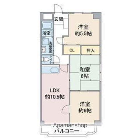 グランシャリオ(3LDK/4階)の間取り写真