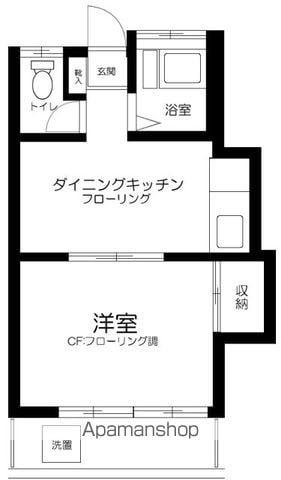 ときわ荘(1DK/1階)の間取り写真