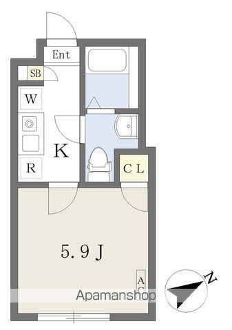 グランディール梅島(1K/3階)の間取り写真